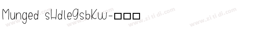 Munged sHdleGsbKw字体转换